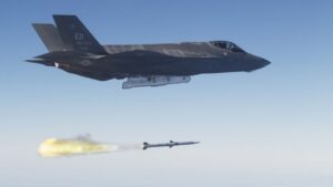 AIM-120 AMRAAM missile launched from a F-35