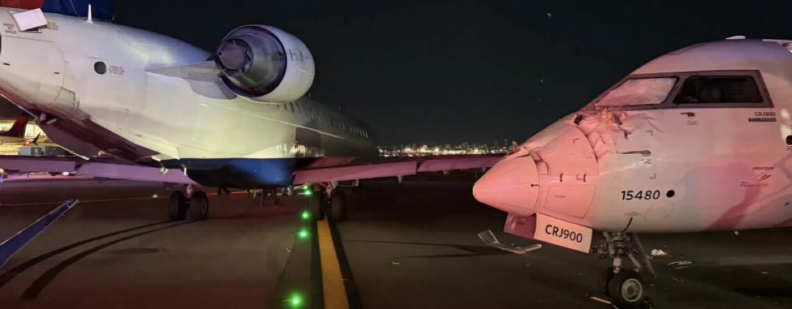 Delta flight collision at New York-La Guardia Airport