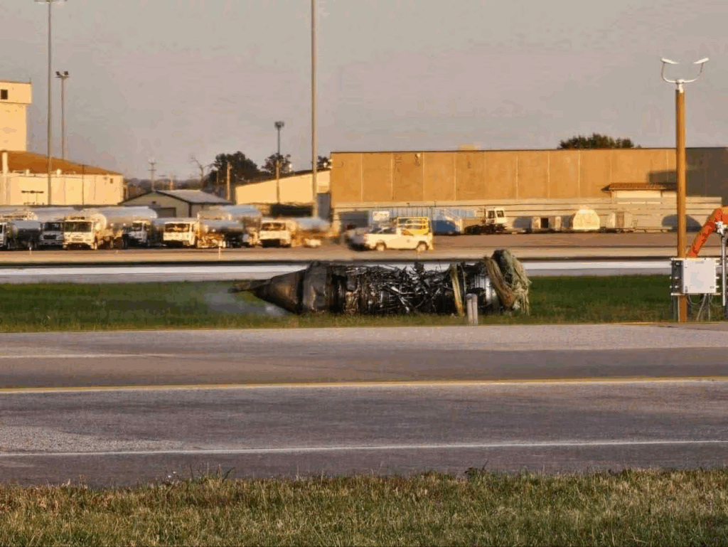 UPS Flight 2976 - MD-11F engine after crash in Louisville
